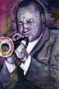 Clifford Brown. 18x24 inches. Watercolor. 1995